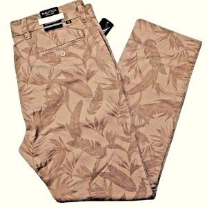 Nautica floral print men's pants size 38x30 modern slim fit